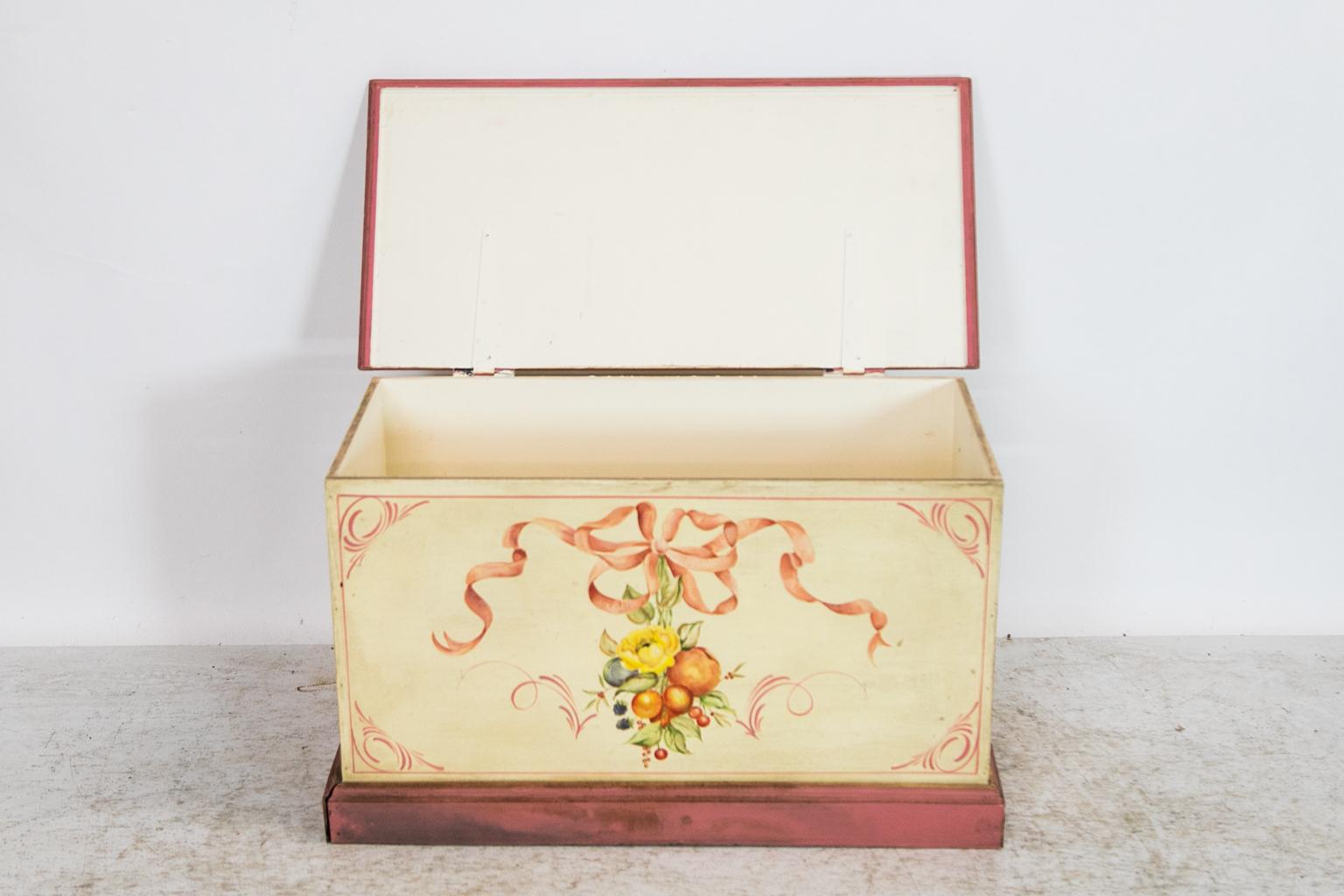 Late 20th Century Painted Blanket Chest For Sale