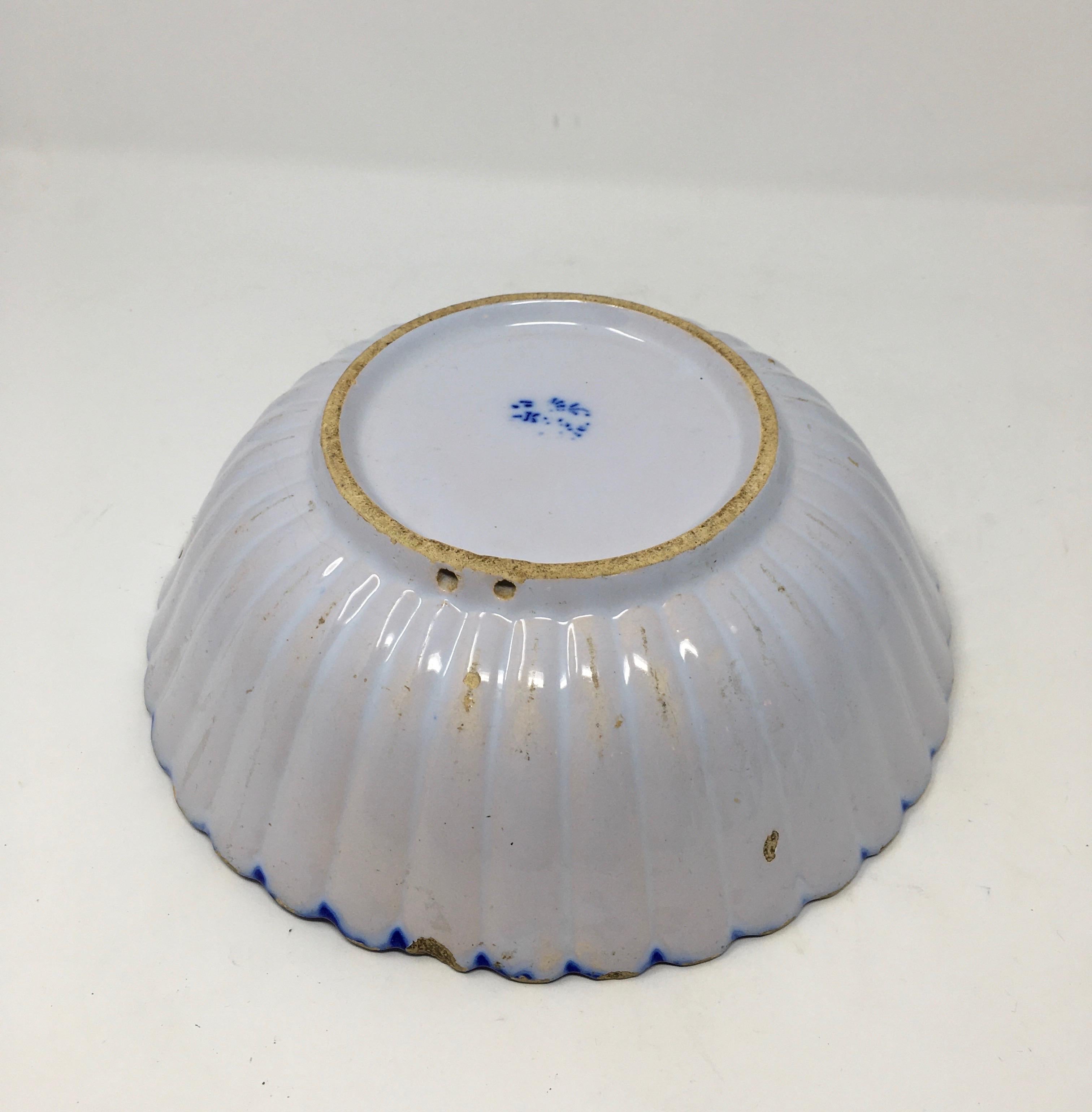 Painted Blue Bowl For Sale 5
