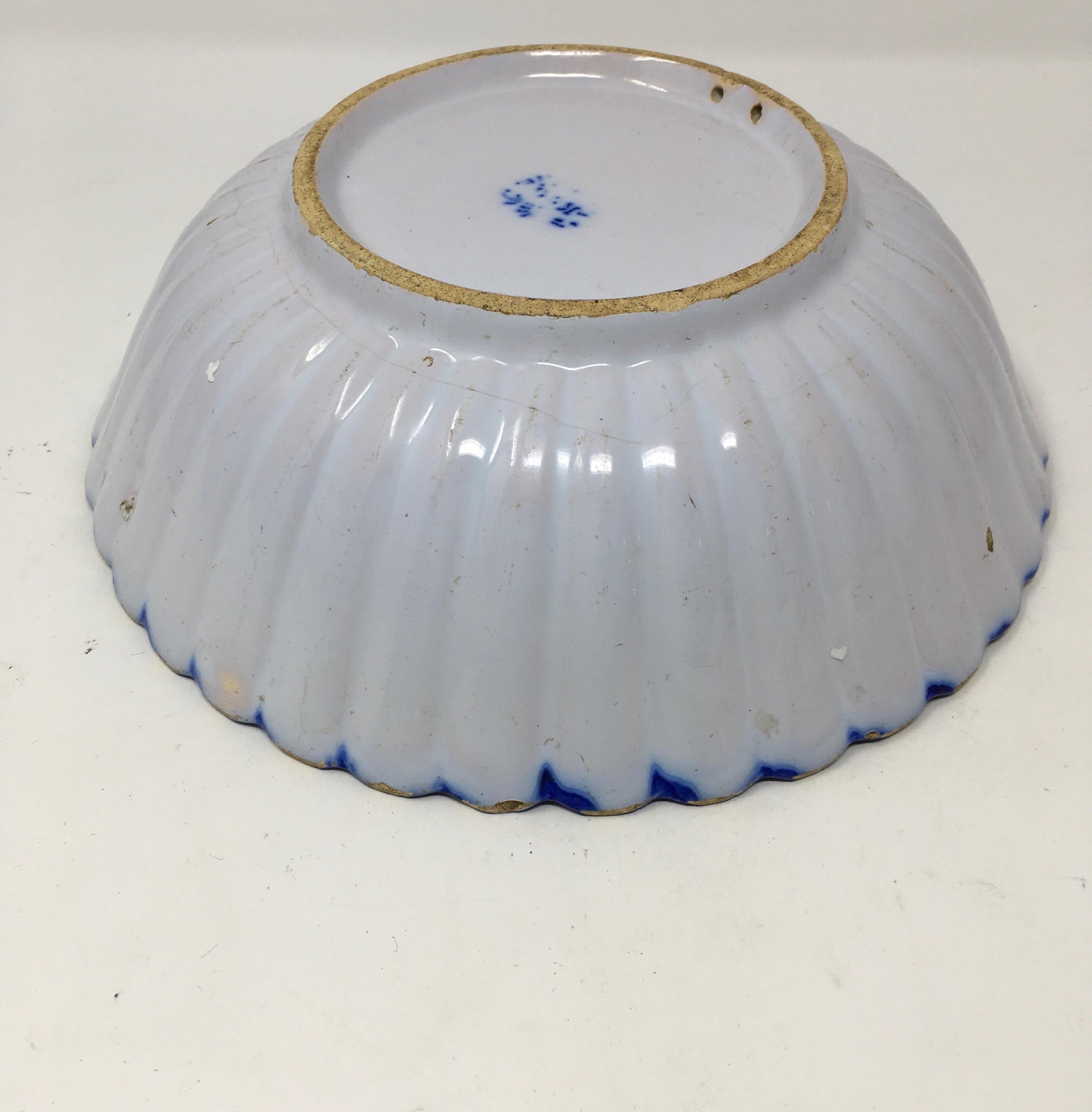 Painted Blue Bowl For Sale 7