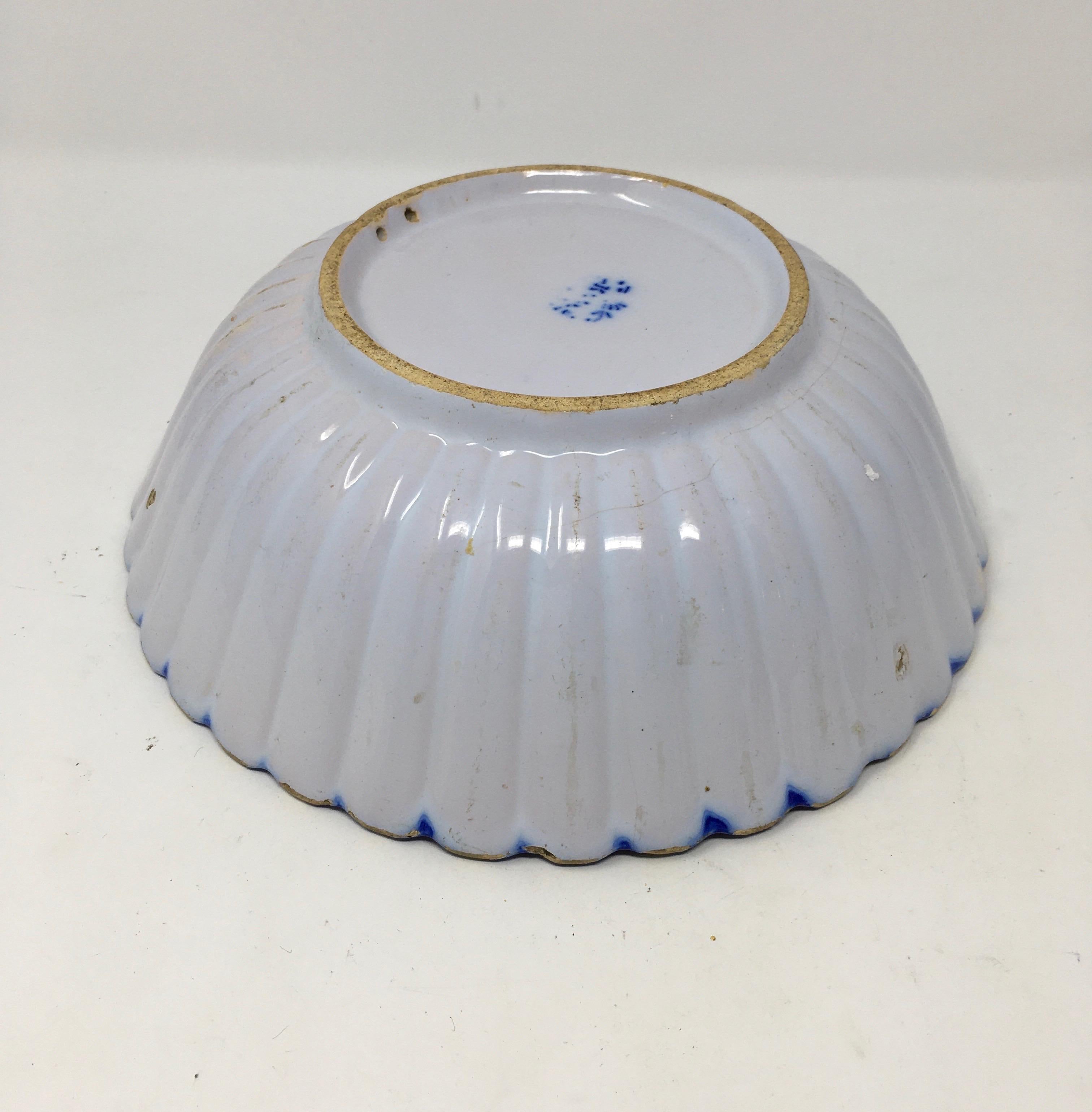 Painted Blue Bowl For Sale 8