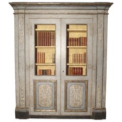Painted Bookcase from Northern Italy, 20th Century