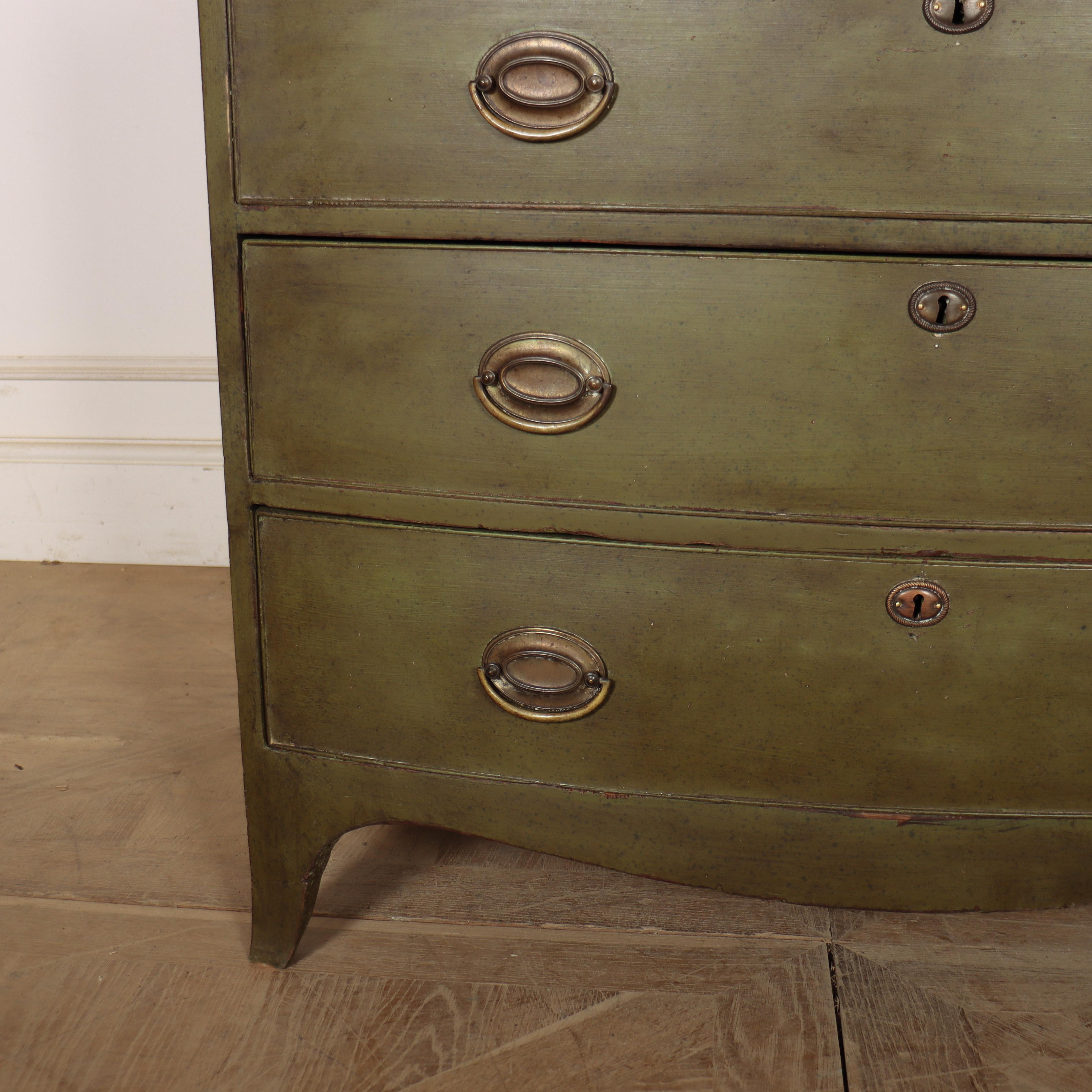 George IV Painted Bowfront Chest of Drawers