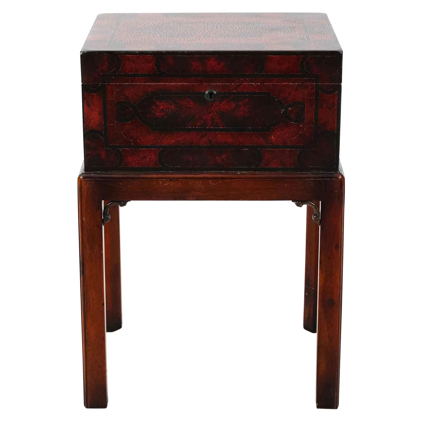 Vintage Wooden Box on Iron Stand at 1stDibs wood box stand, wooden