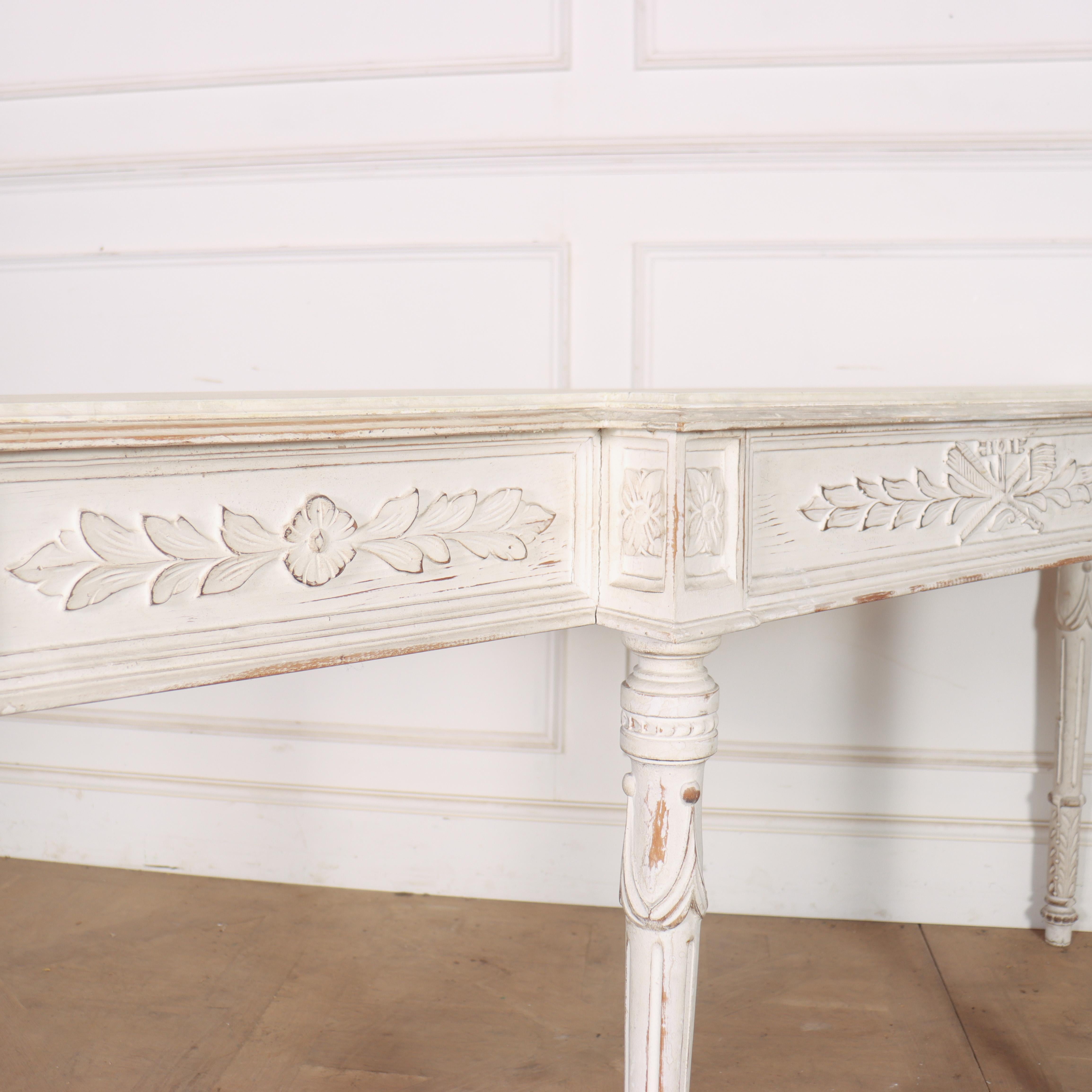 Painted Breakfront Console Table In Good Condition For Sale In Leamington Spa, Warwickshire