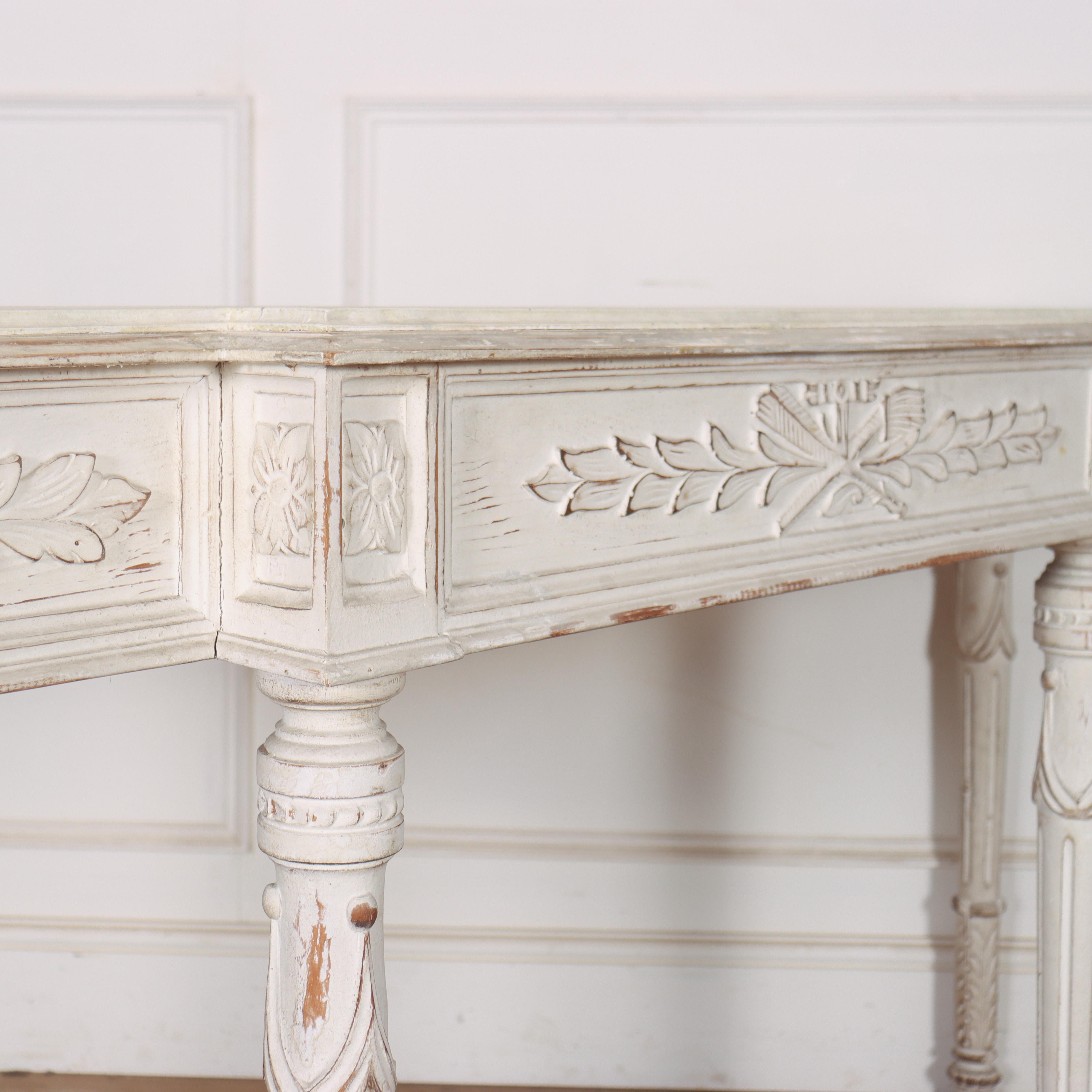 20th Century Painted Breakfront Console Table For Sale