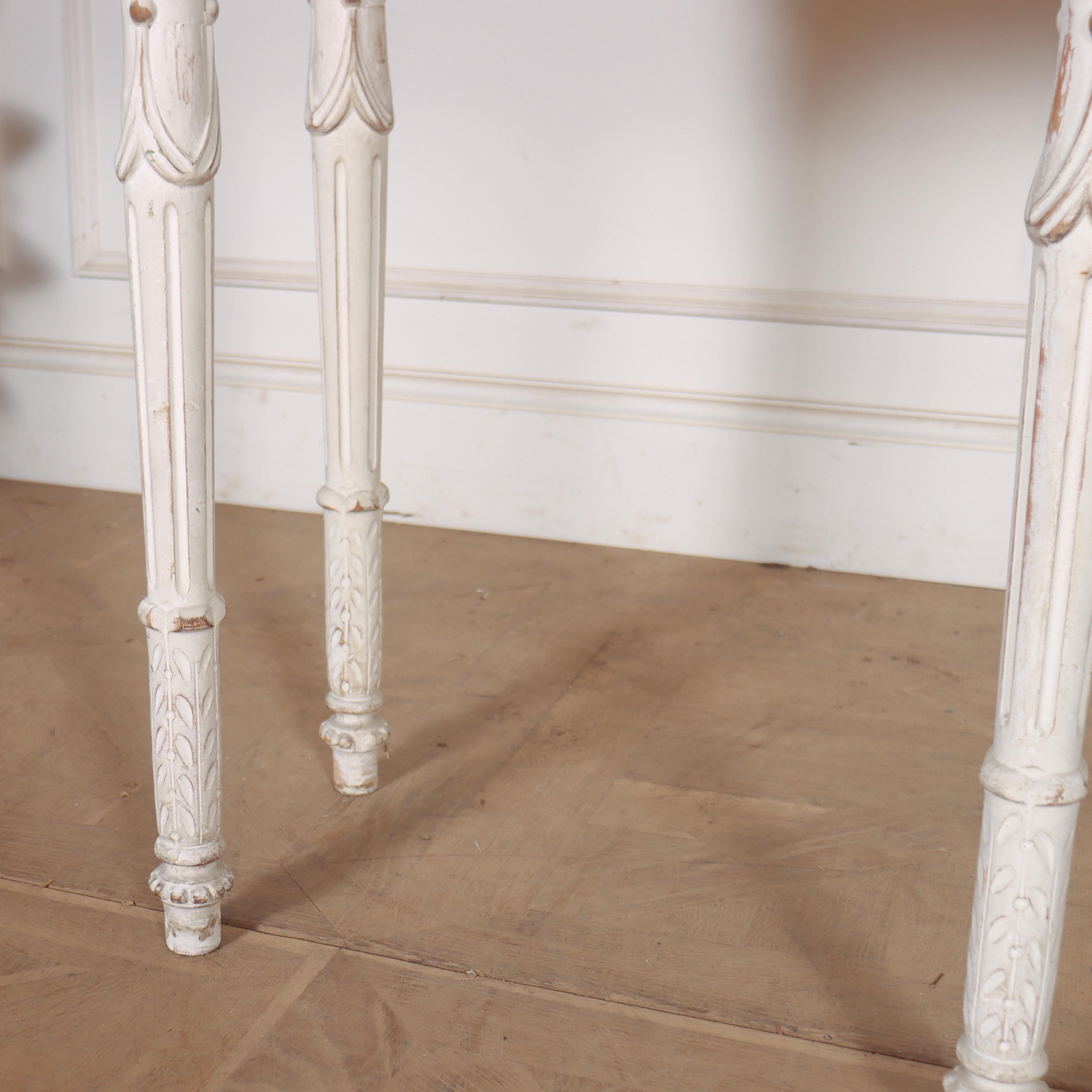 Pine Painted Breakfront Console Table For Sale