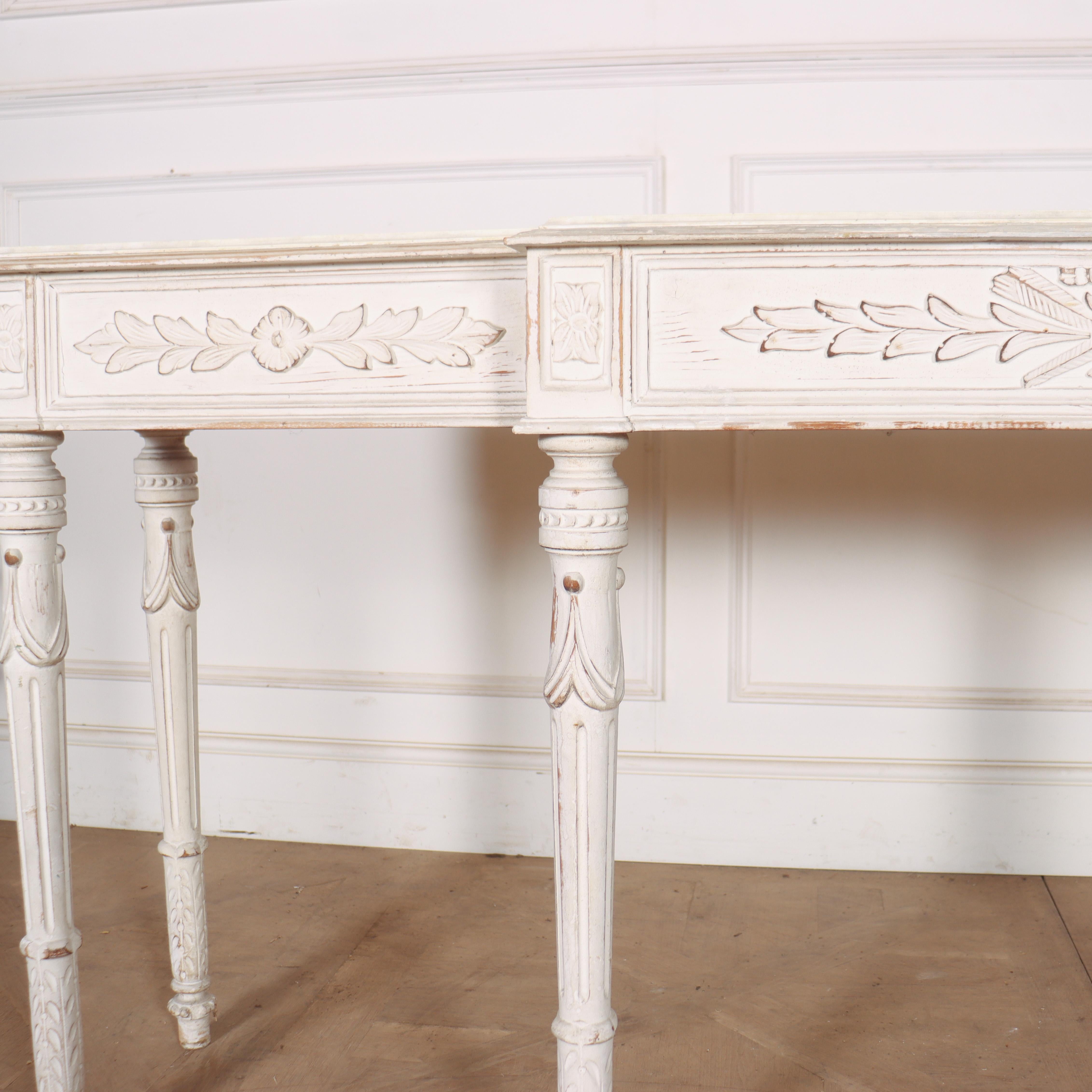 Painted Breakfront Console Table For Sale 1