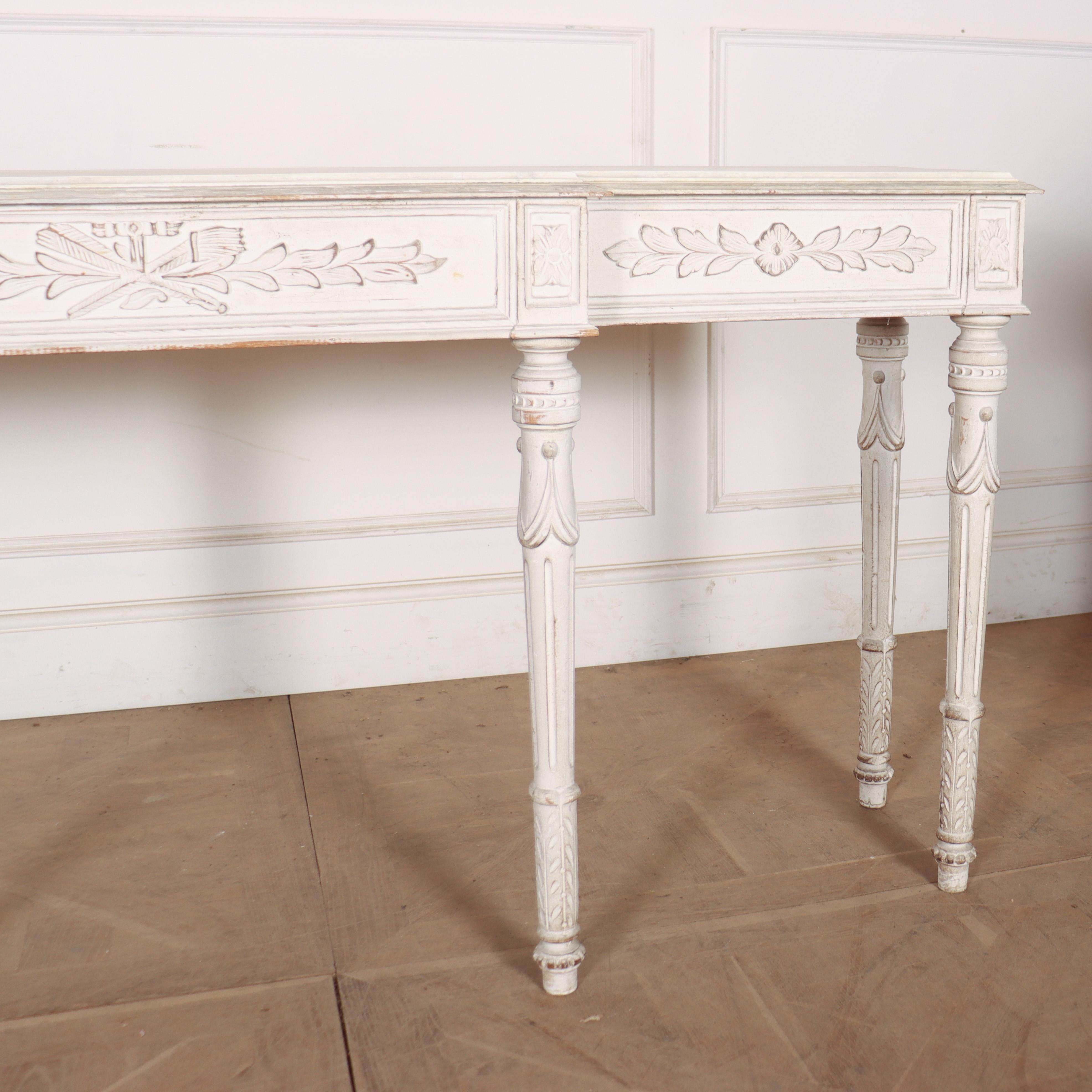 Painted Breakfront Console Table For Sale 2