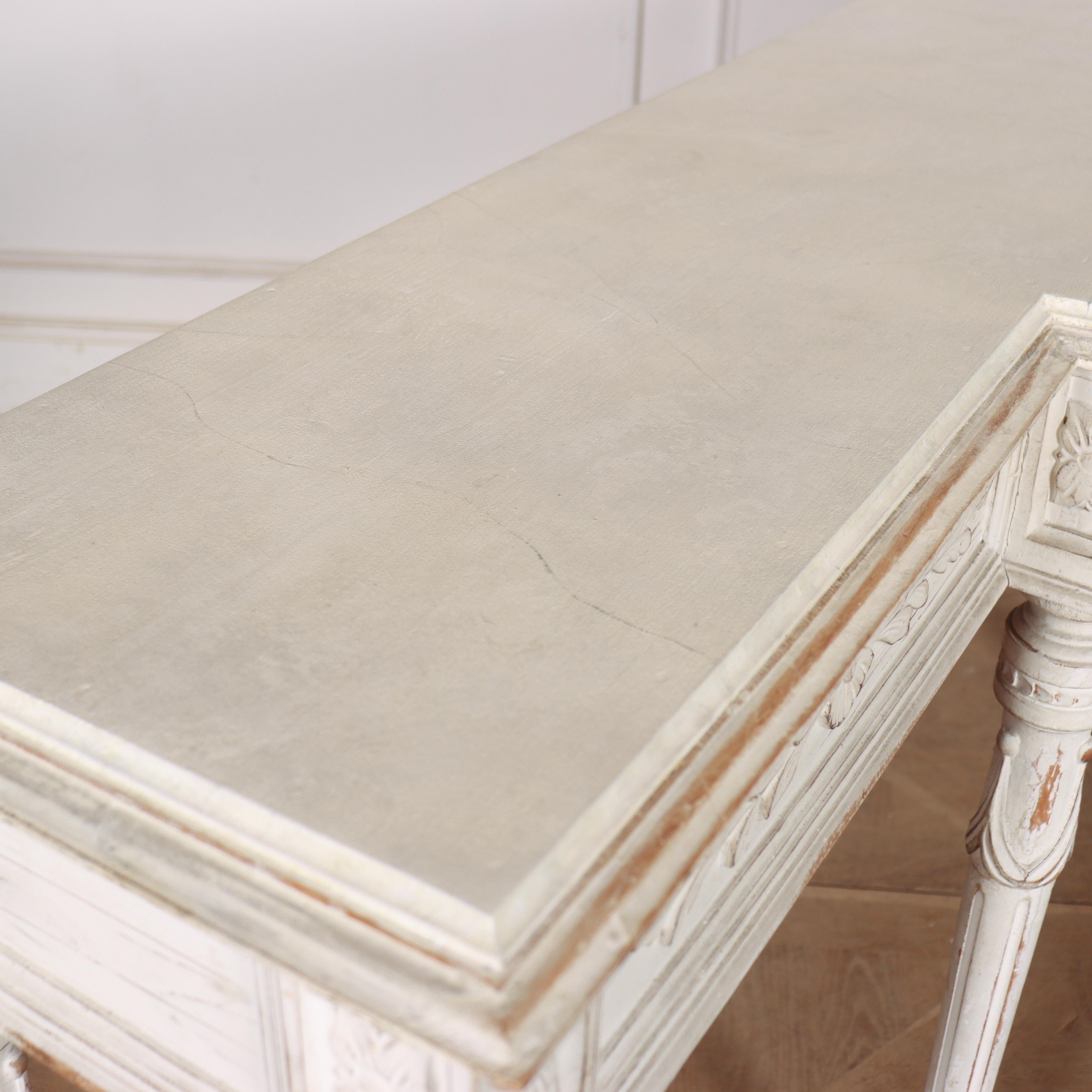 Painted Breakfront Console Table For Sale 3