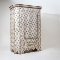 Antique Baroque Painted Cabinet, Softwood, Hand-Painted, Germany