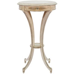 Painted Candle Stand Accent Table