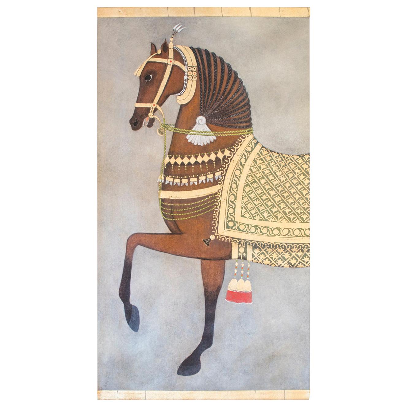 Painted Canvas, Arabian Horse, Contemporary Work