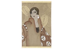 Painted Canvas, Art Deco Woman, Contemporary Work