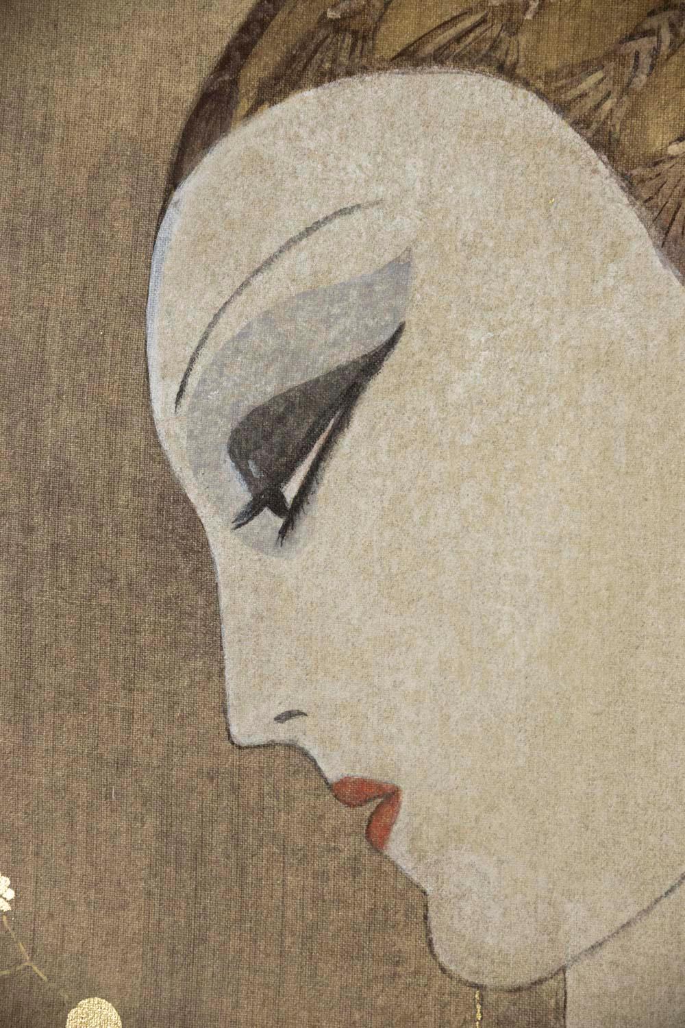 art nouveau woman painting