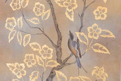 Painted Canvas, Birds and Branches, Contemporary Work