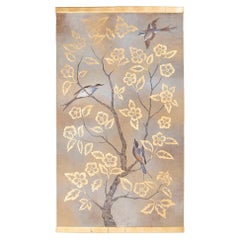 Toile peinte:: Oiseaux et branches:: Œuvre contemporaine