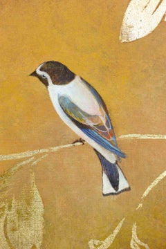 Painted Canvas, Birds and Foliage, Contemporary Work