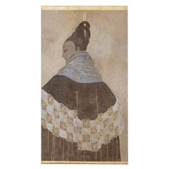 Painted Canvas Depicting an Elegant, Contemporary Work