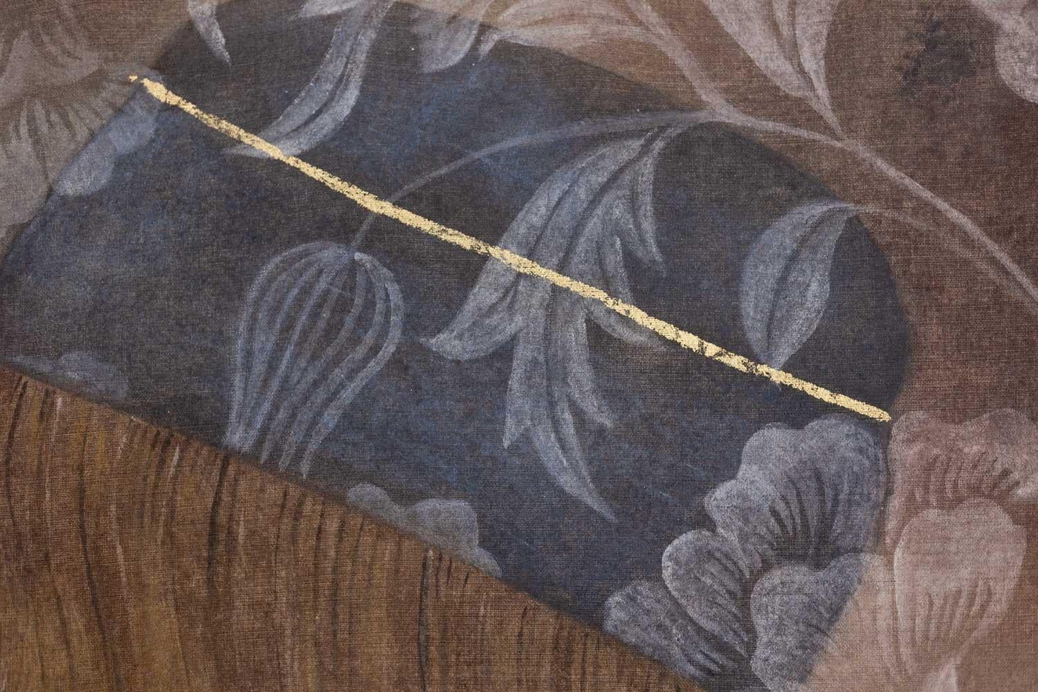 Lienzo pintado que representa un retrato de estilo renacentista italiano. Francés en venta