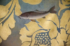 Painted Canvas Figuring Carps, Contemporary Work