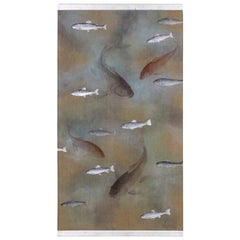 Painted Canvas Figuring Fishes, Contemporary Work