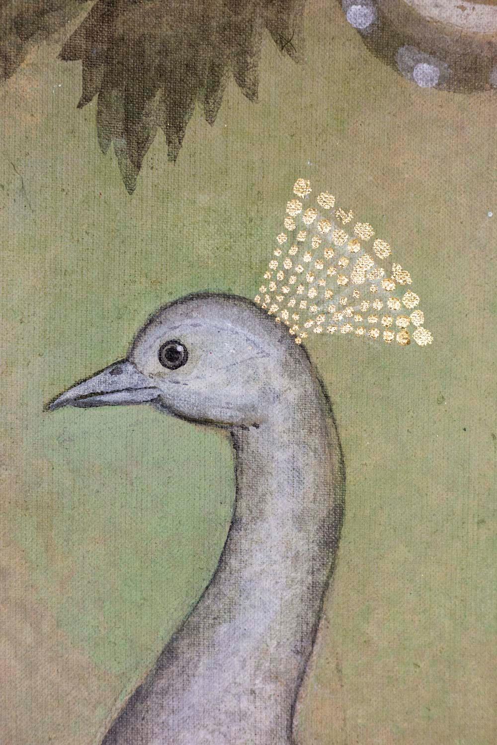 Painted Canvas, Peacocks and Ermines, Contemporary Work 5