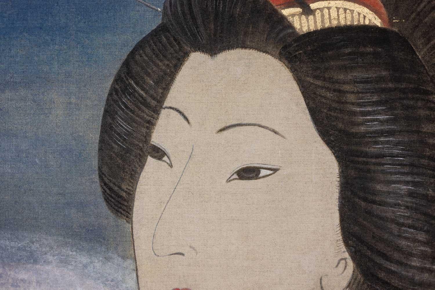 Gemalte Leinwand oder dekoratives Paneel, das eine Figur im asiatischen Stil darstellt.

Zeitgenössische Werke von französischen Künstlern.

Abmessungen: H 160 x B 100 cm

Referenz: LS6342B675H

Leinwand aus Rohleinen, handbemalt mit natürlichen