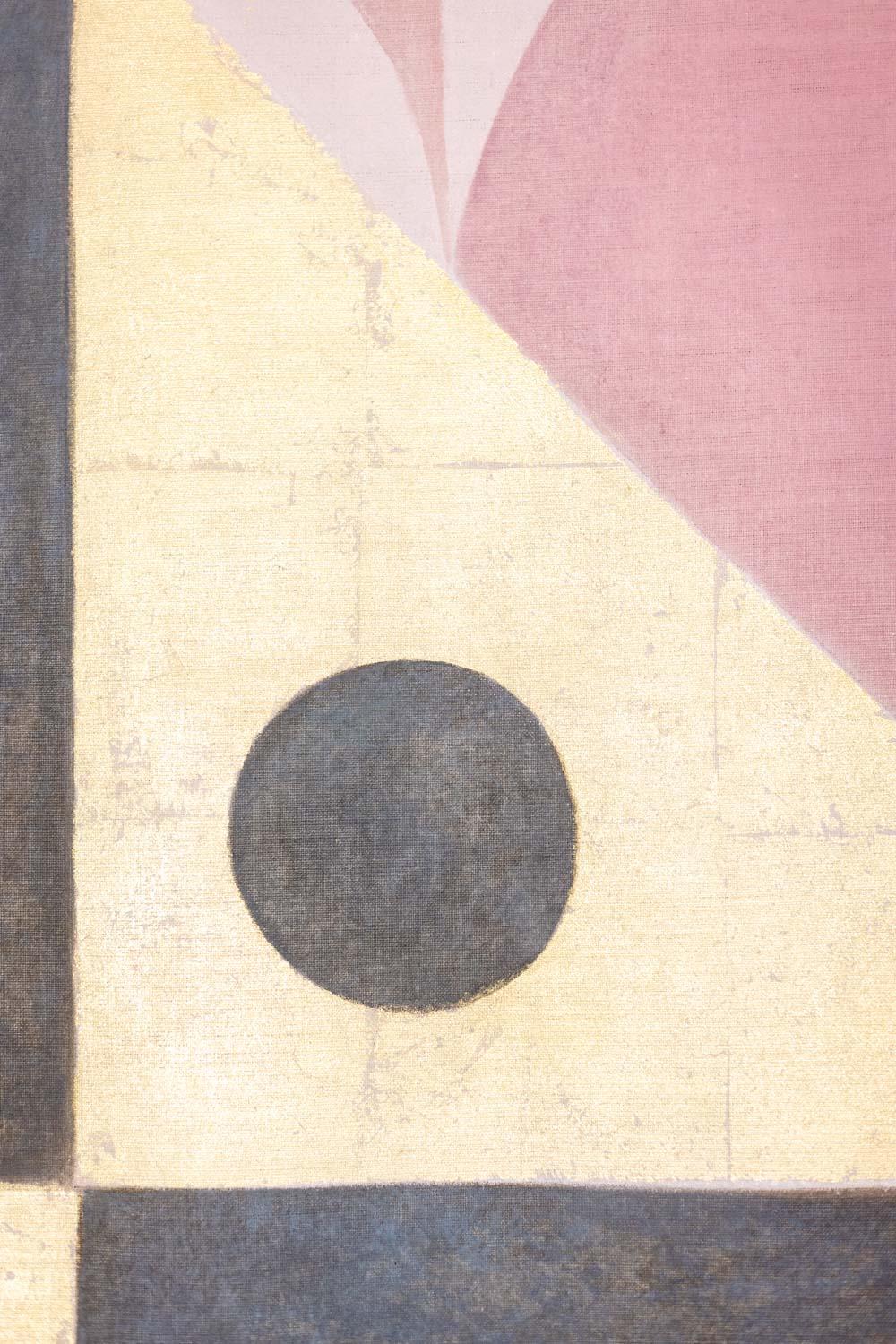 Canvas Painted canvas representing an elegant 1950s style. Contemporary. For Sale