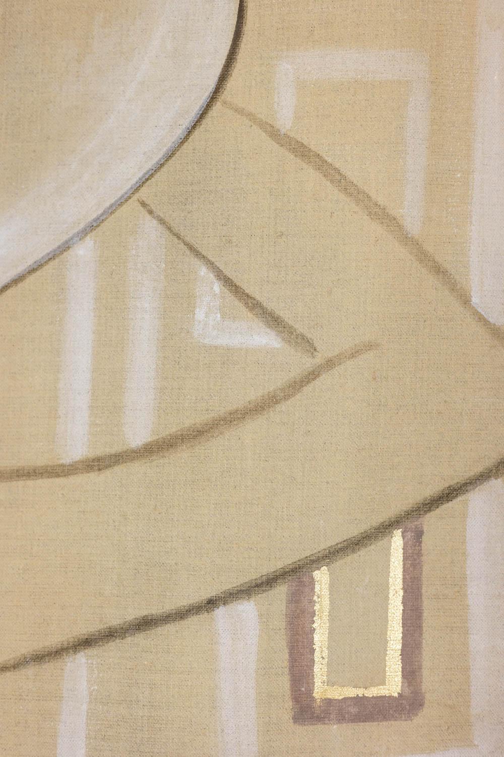 Painted canvas representing an elegant woman from the 1950s. Contemporary. For Sale 1