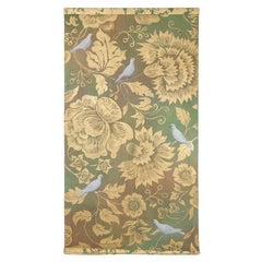 Painted canvas representing doves in foliage.