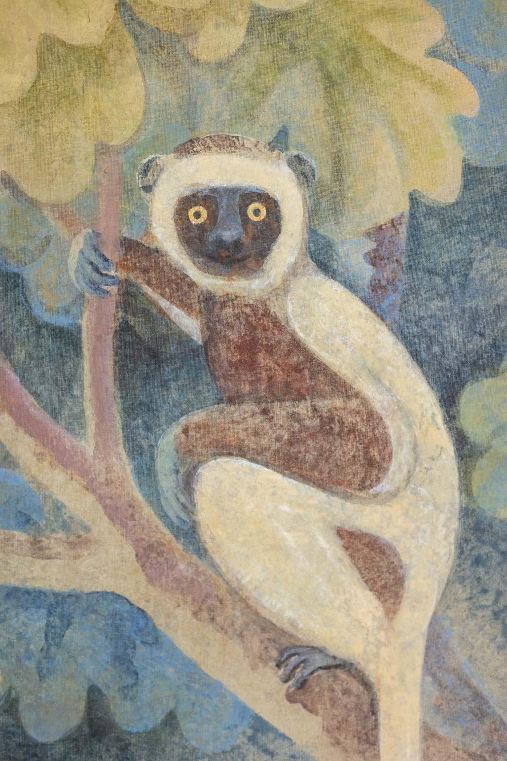 Tela dipinta raffigurante scimmie. Lavori contemporanei. in vendita 3