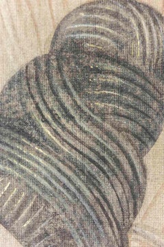 Toile peinte, Femme à l'éventail, Œuvre contemporaine