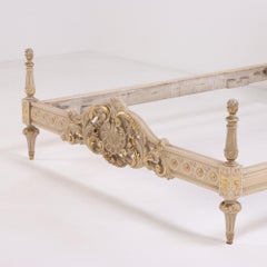 Painted, carved and giltwood bed in the Louis XV style, C 1950.