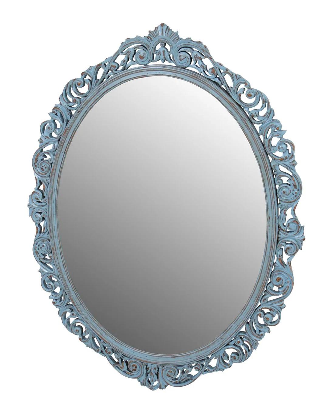 Peint à la main Miroir peint et sculpté en vente