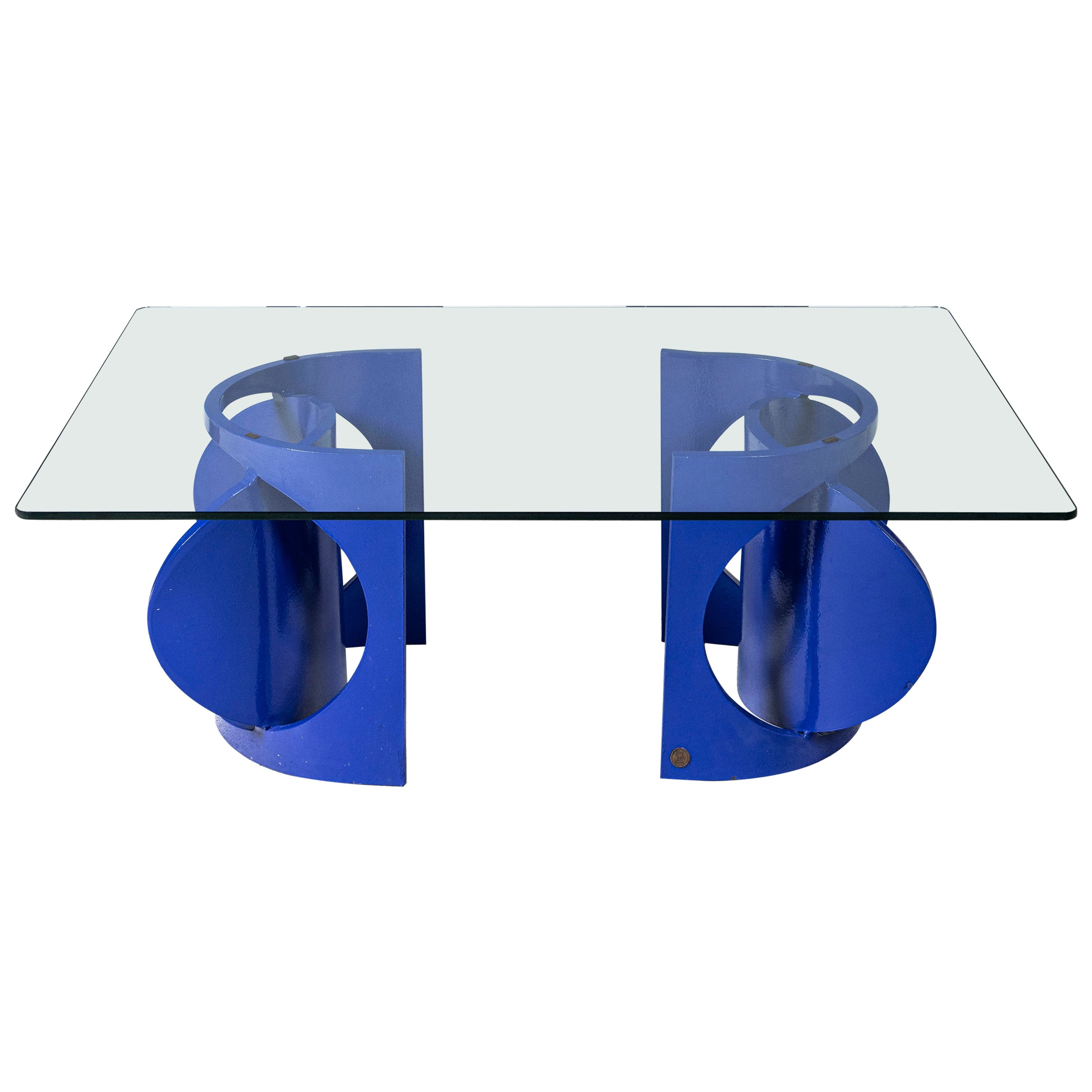 Painted Cast Iron Low Table by Valenti, Barcelona, circa 1970