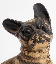 Painted Cast Iron Terrier Form Doorstops, 2