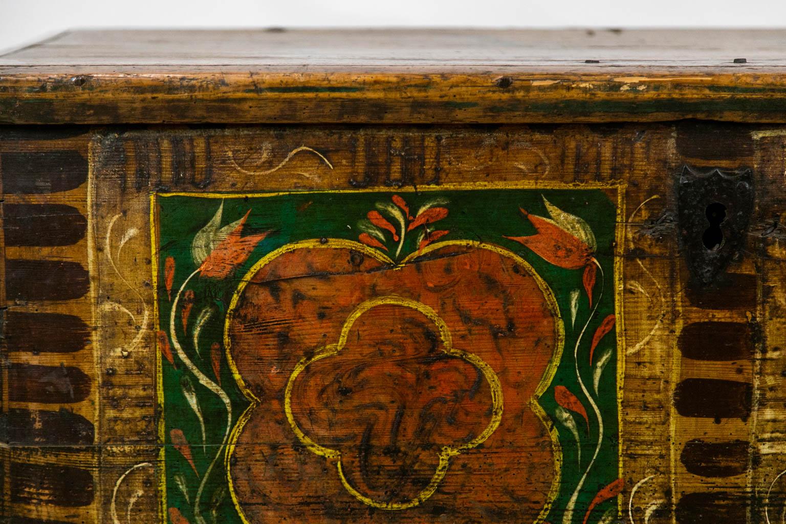 Painted Central European Blanket Chest 8