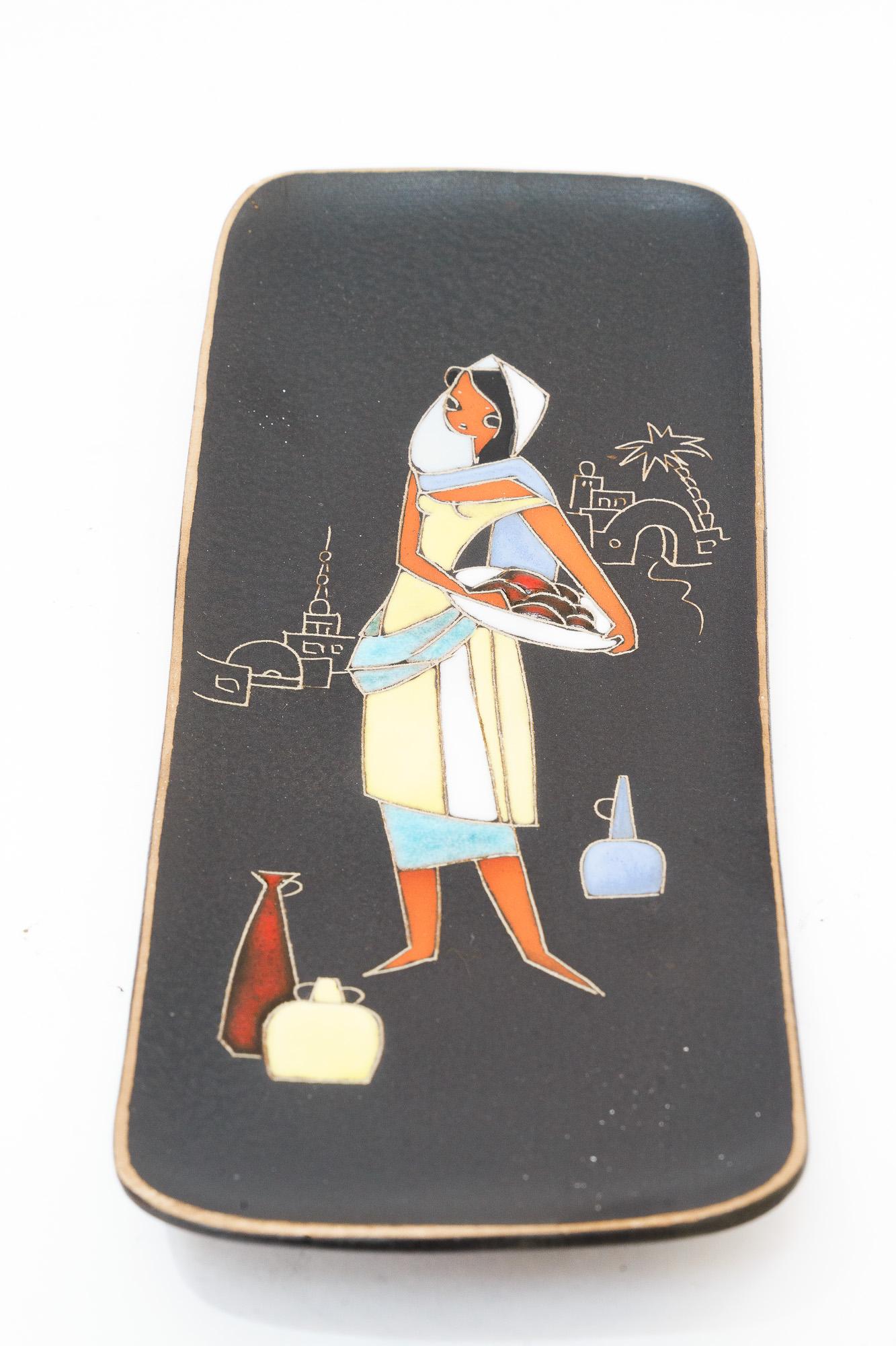 Decorazione da parete in ceramica dipinta vienna 1960 circa
Condizioni originali