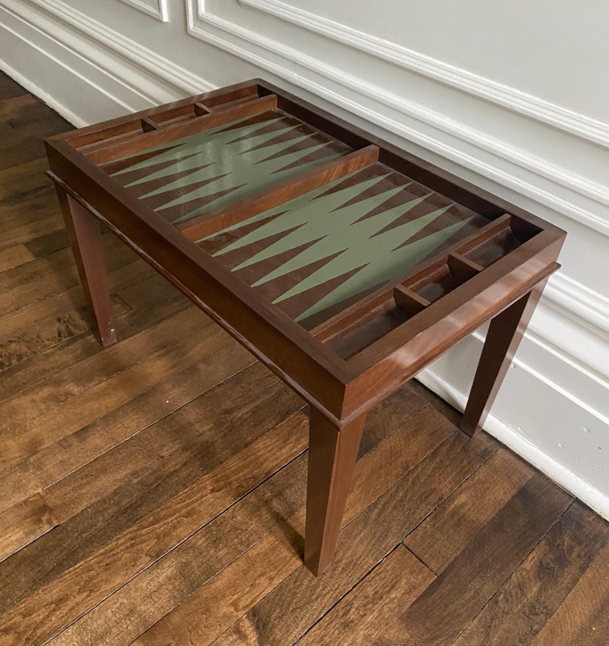 Painted Chess and Backgammon Game Tables In New Condition For Sale In New York, NY