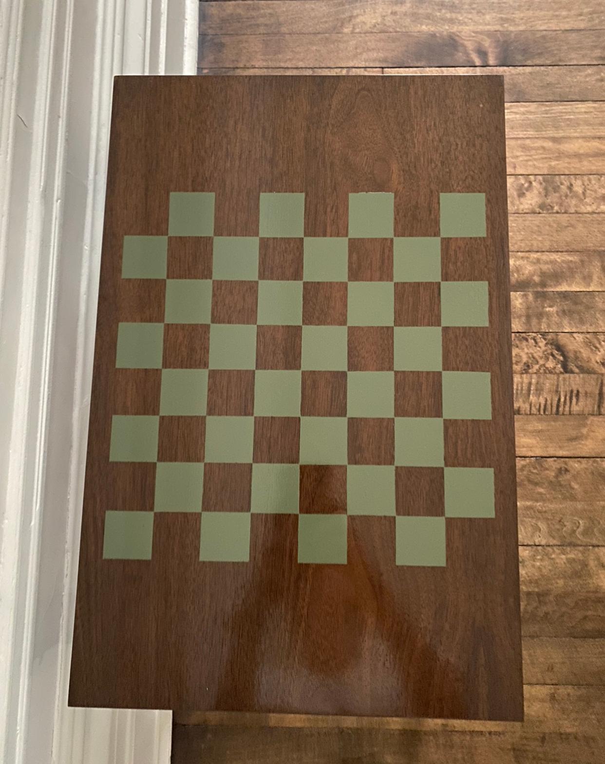 Wood Painted Chess and Backgammon Game Tables For Sale