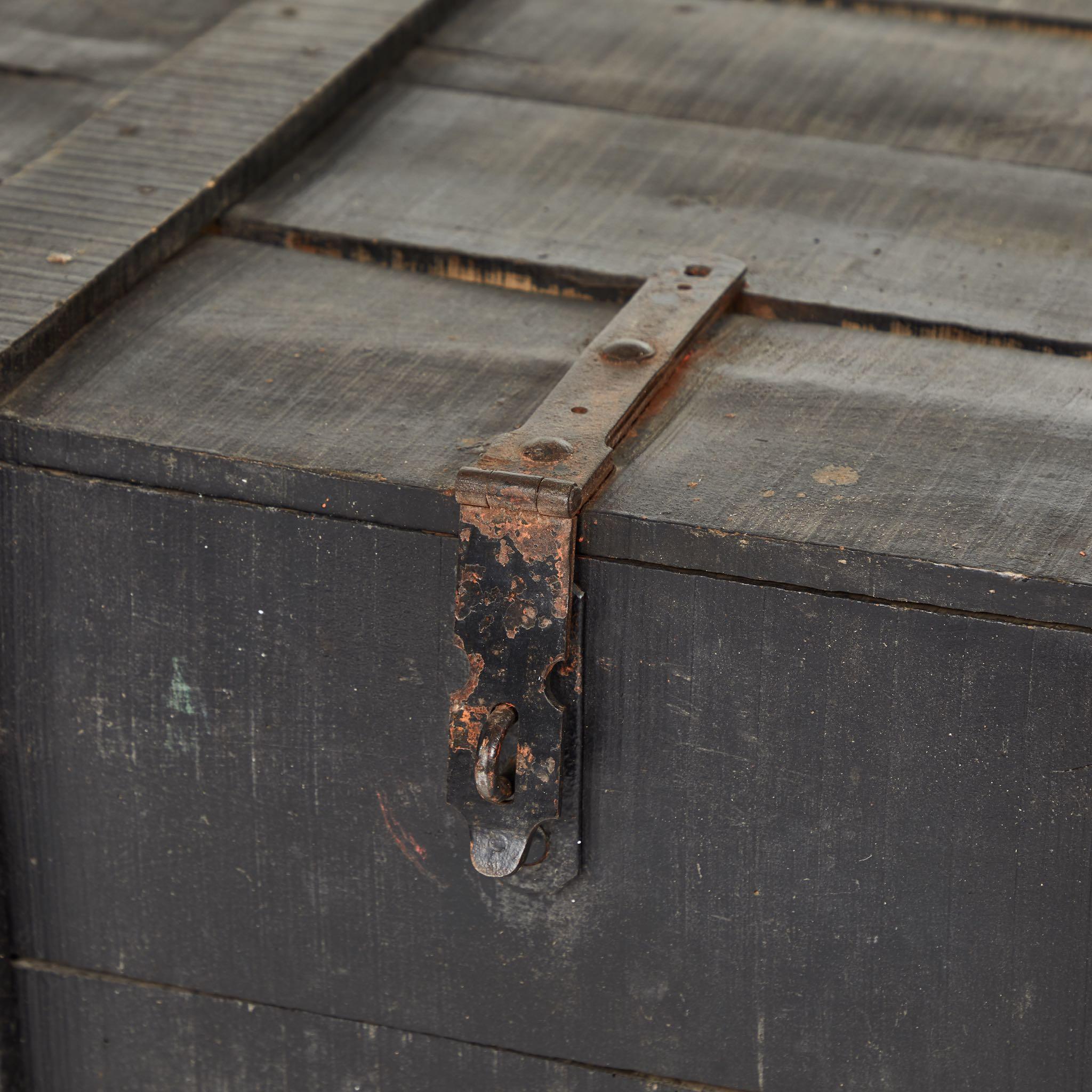 Edwardian Painted Chest from Belgium Army