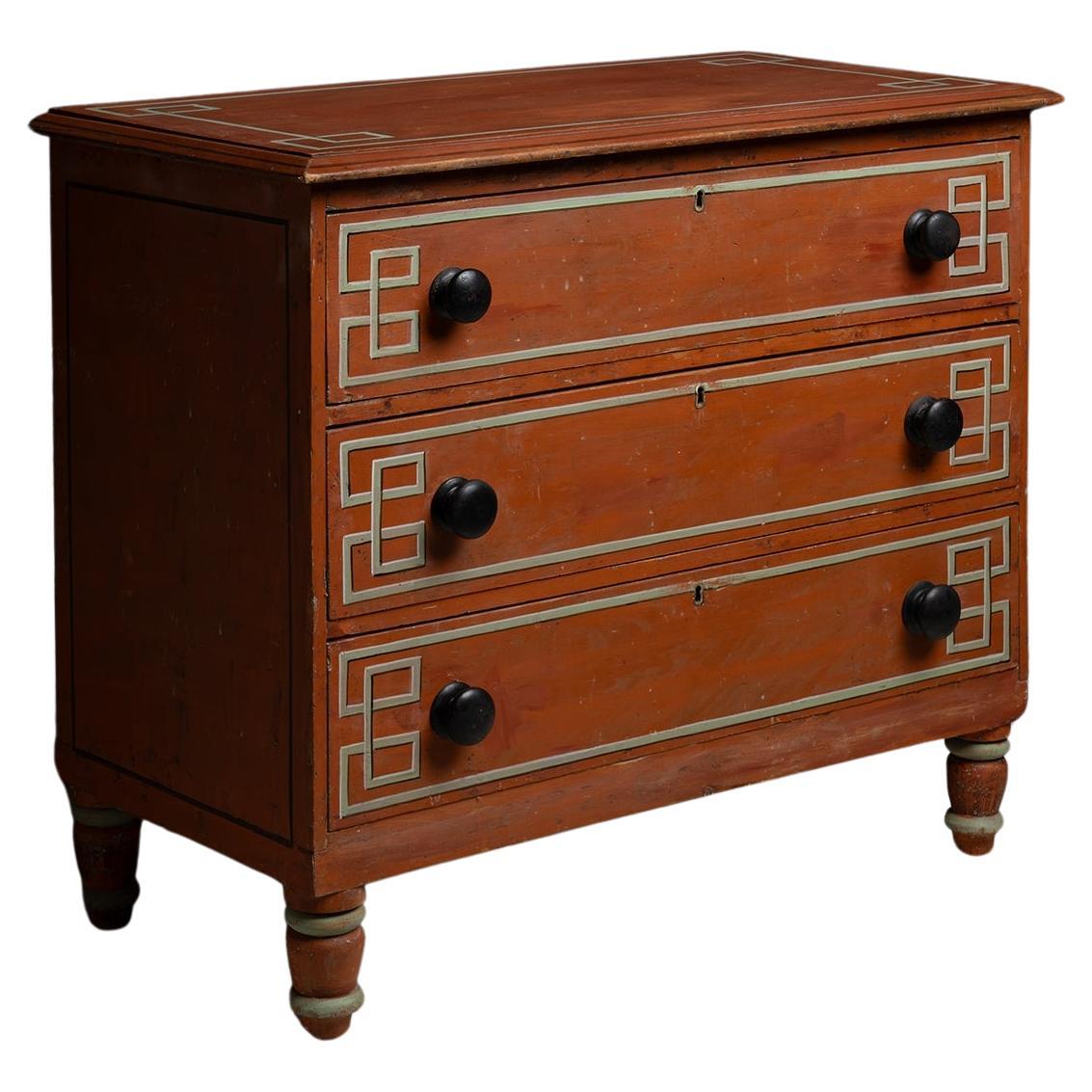 Painted Chest of Drawers, circa 1890 For Sale