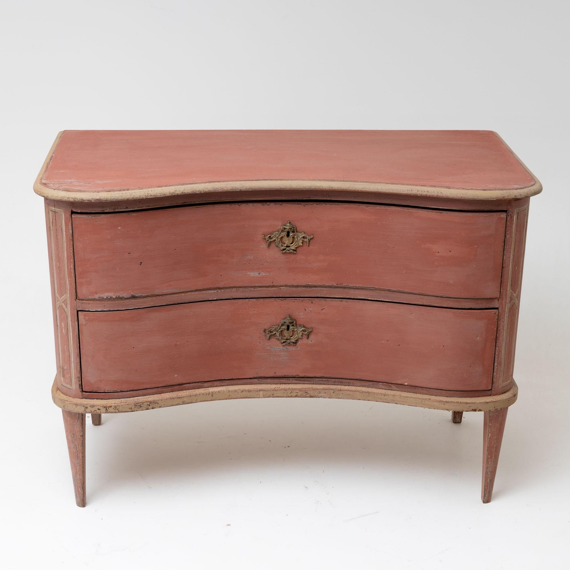 Painted chest of drawers, Denmark 19th century In Good Condition For Sale In Greding, DE
