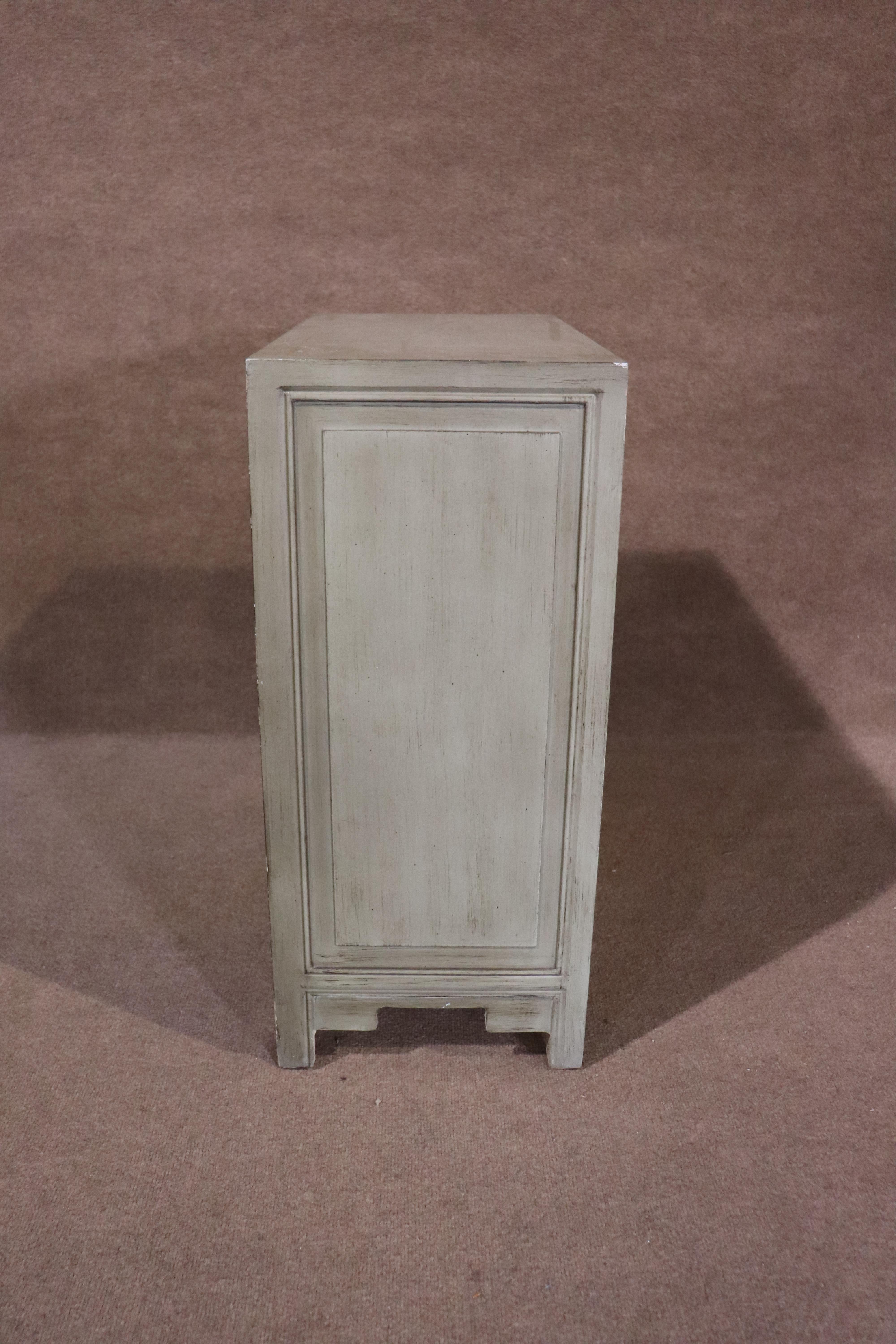 Wood Painted Chest of Drawers For Sale