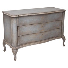 Vintage Painted chest of drawers in baroque style, 20th century