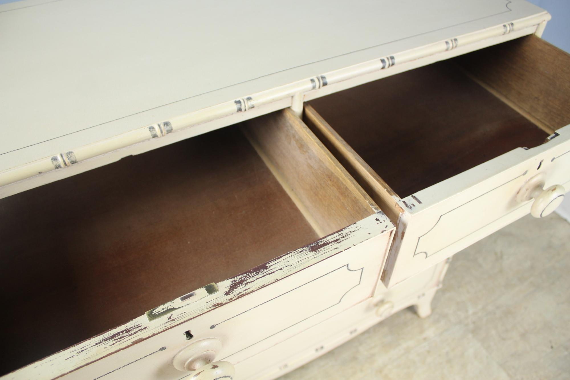 Painted Chest of Drawers with Bamboo Mouldings 2