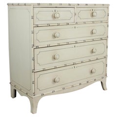 Painted Chest of Drawers with Bamboo Mouldings