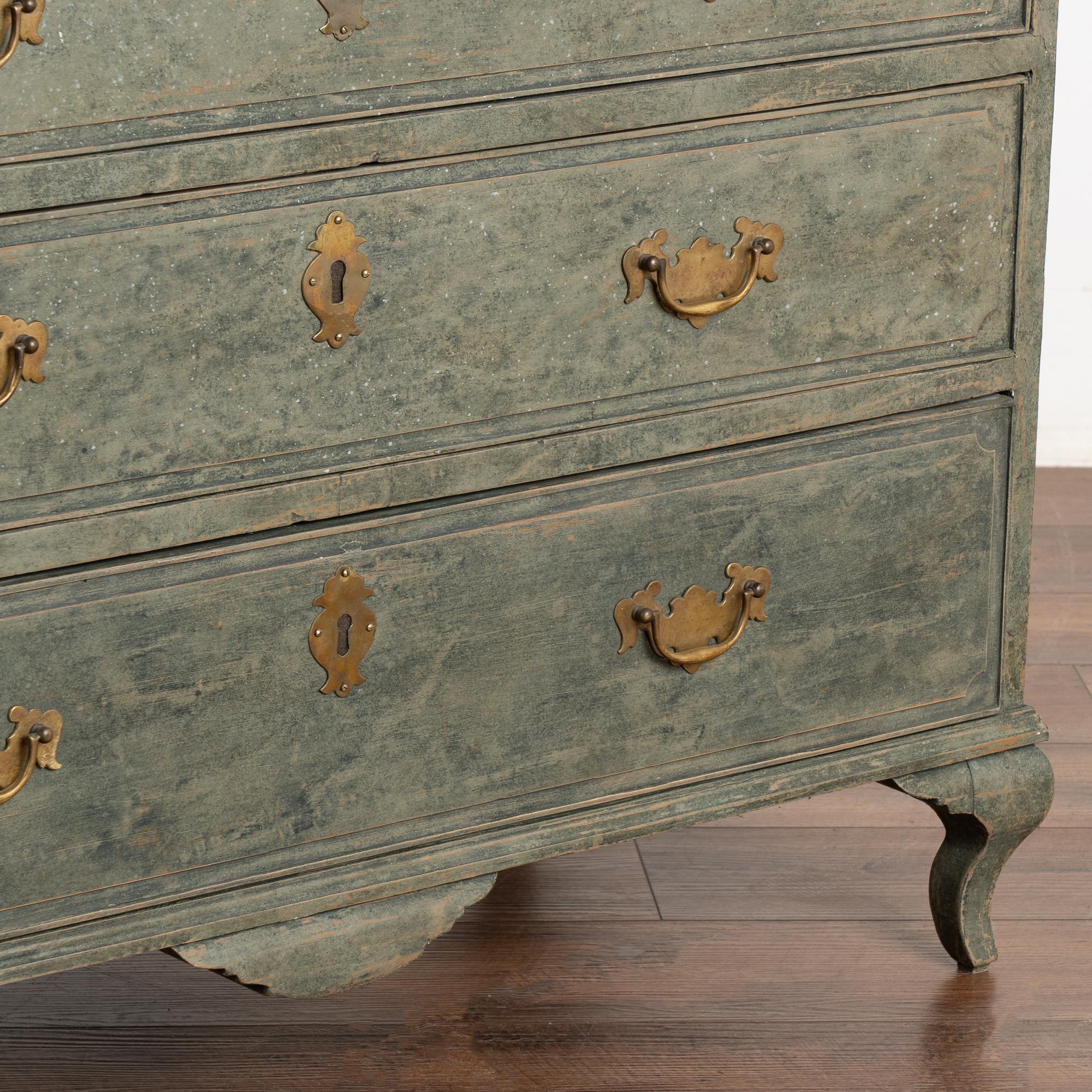 19th Century Painted Chest of Three Drawers, Sweden circa 1820-40