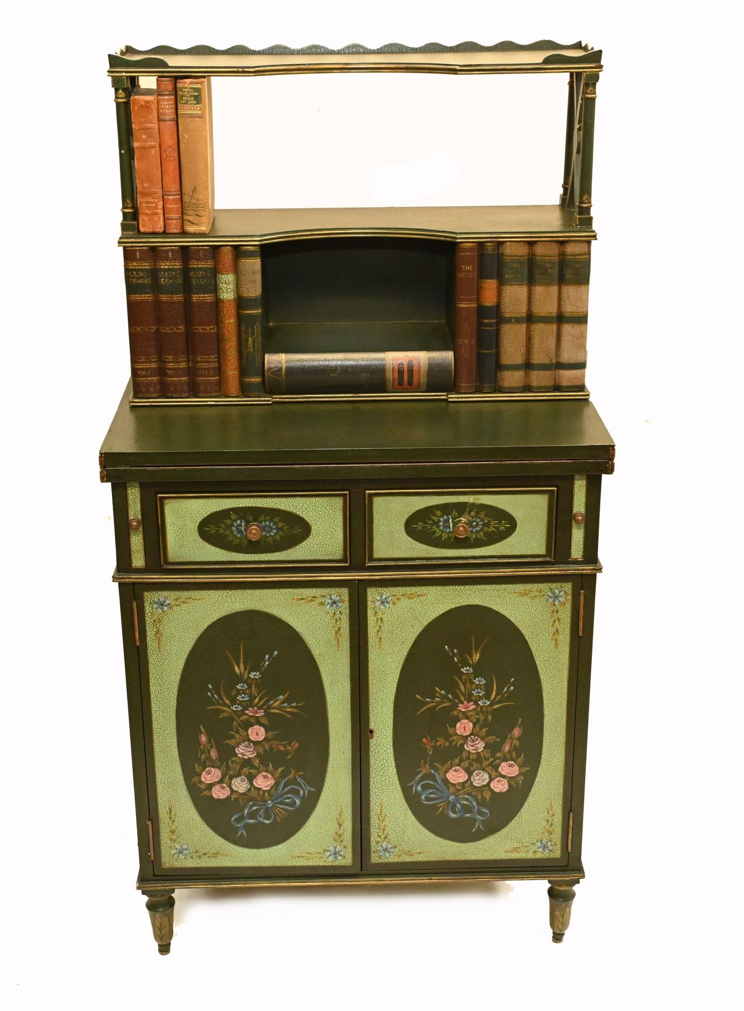 Mid-20th Century Painted Chiffonier Desk Maitland Smith and Co For Sale