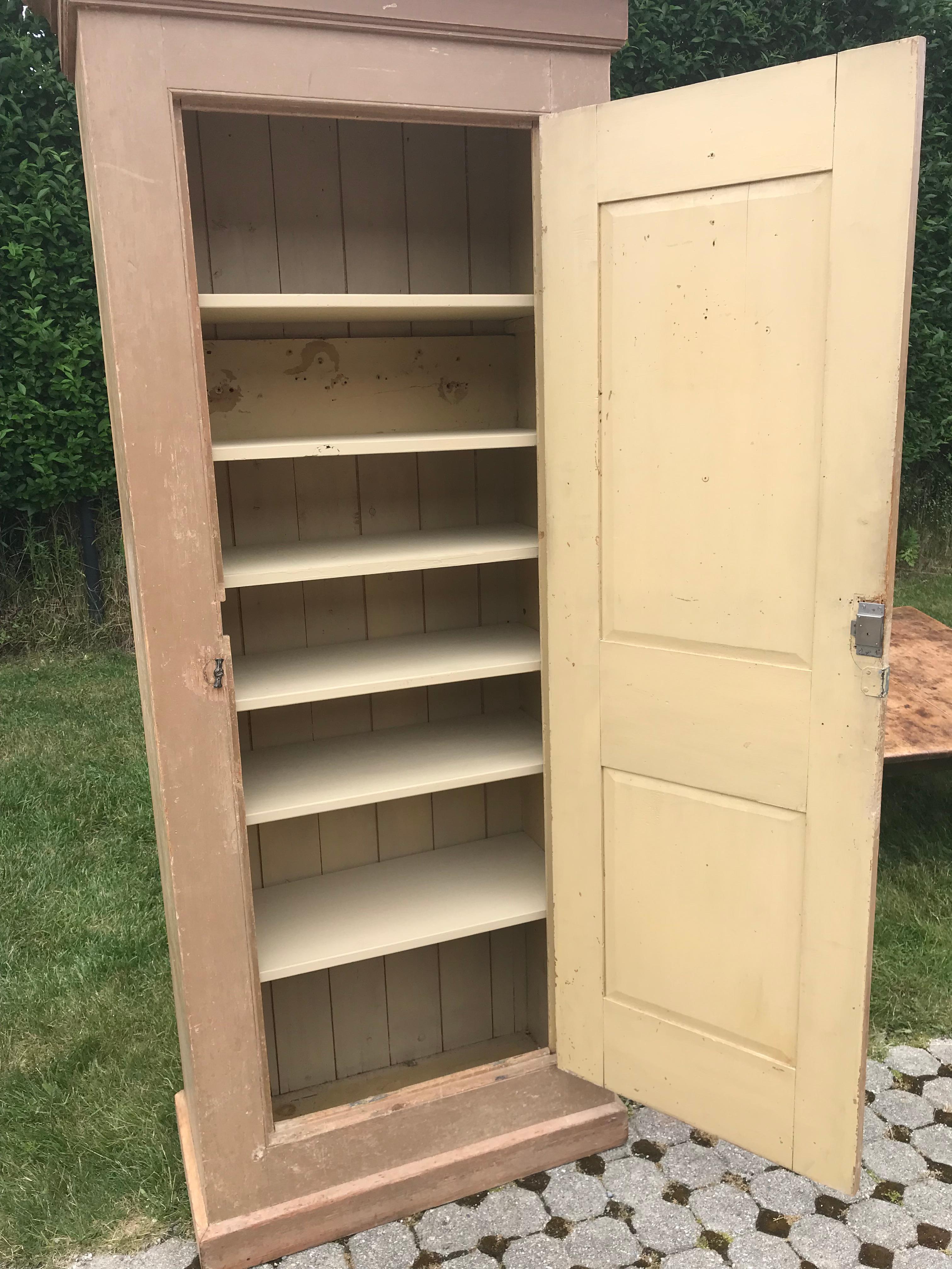 19th Century Painted Chimney Cupboard In Good Condition In Nantucket, MA